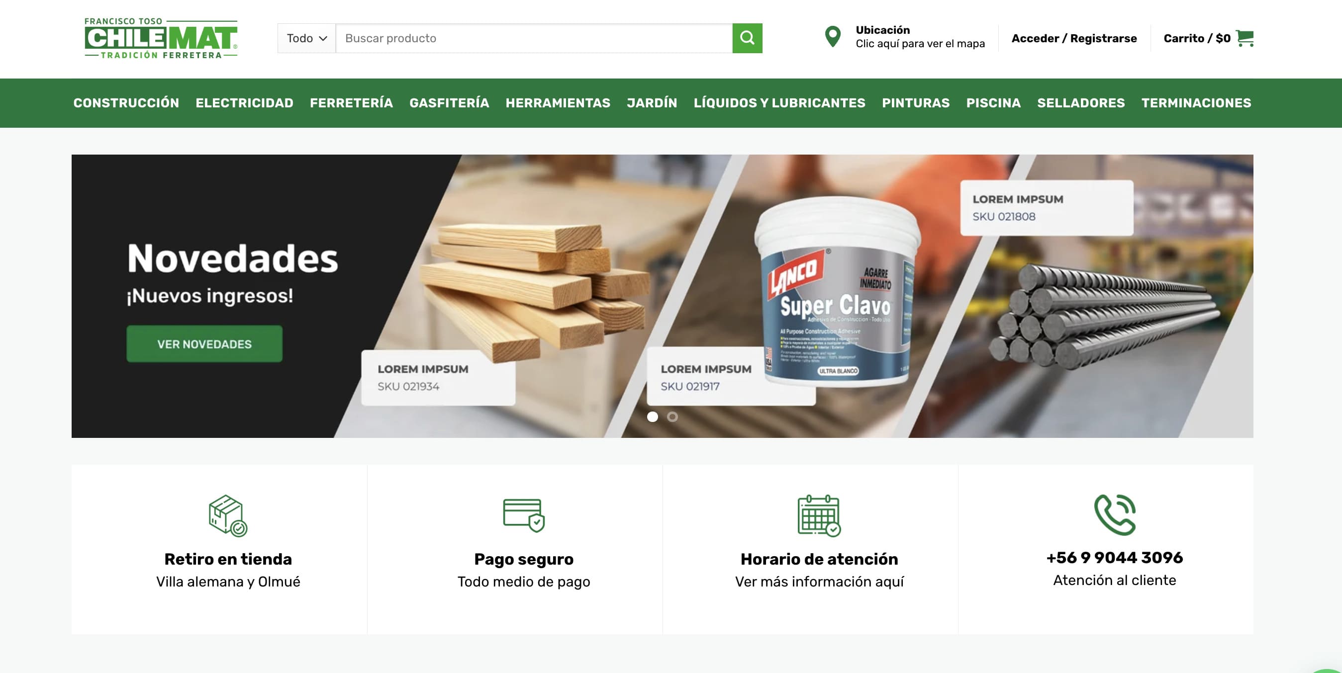 Catálogo de productos de Francisco Toso